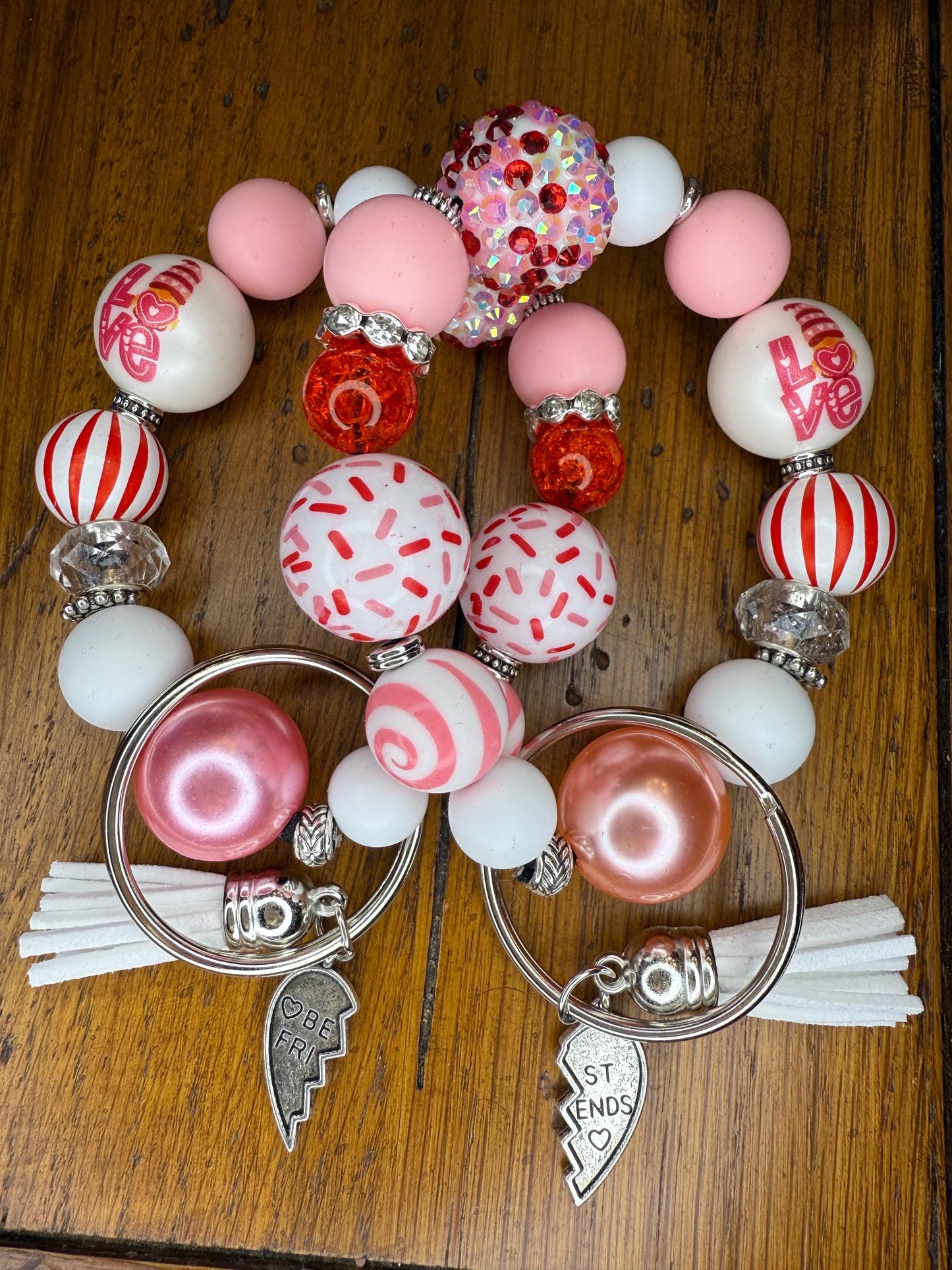 Bestie Keychain Set – Friendship Bracelets, Matching BFF Gift