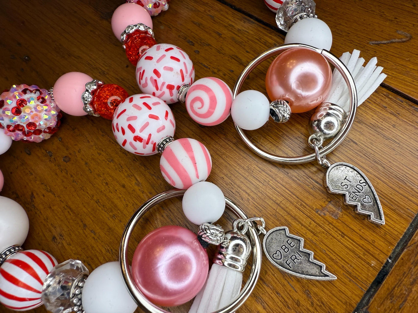 Bestie Keychain Set – Friendship Bracelets, Matching BFF Gift