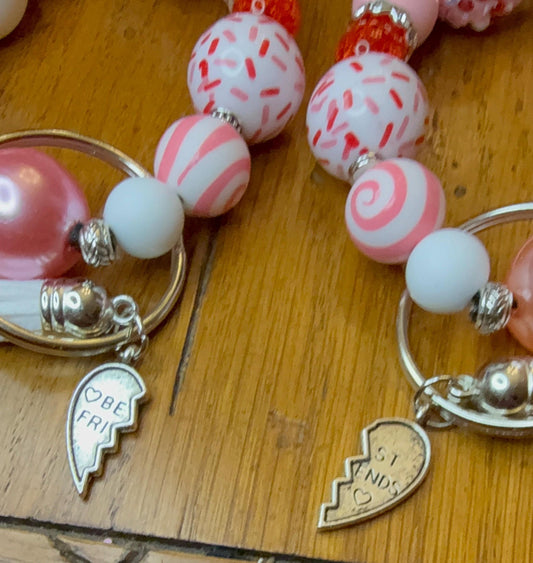 Bestie Keychain Set – Friendship Bracelets, Matching BFF Gift