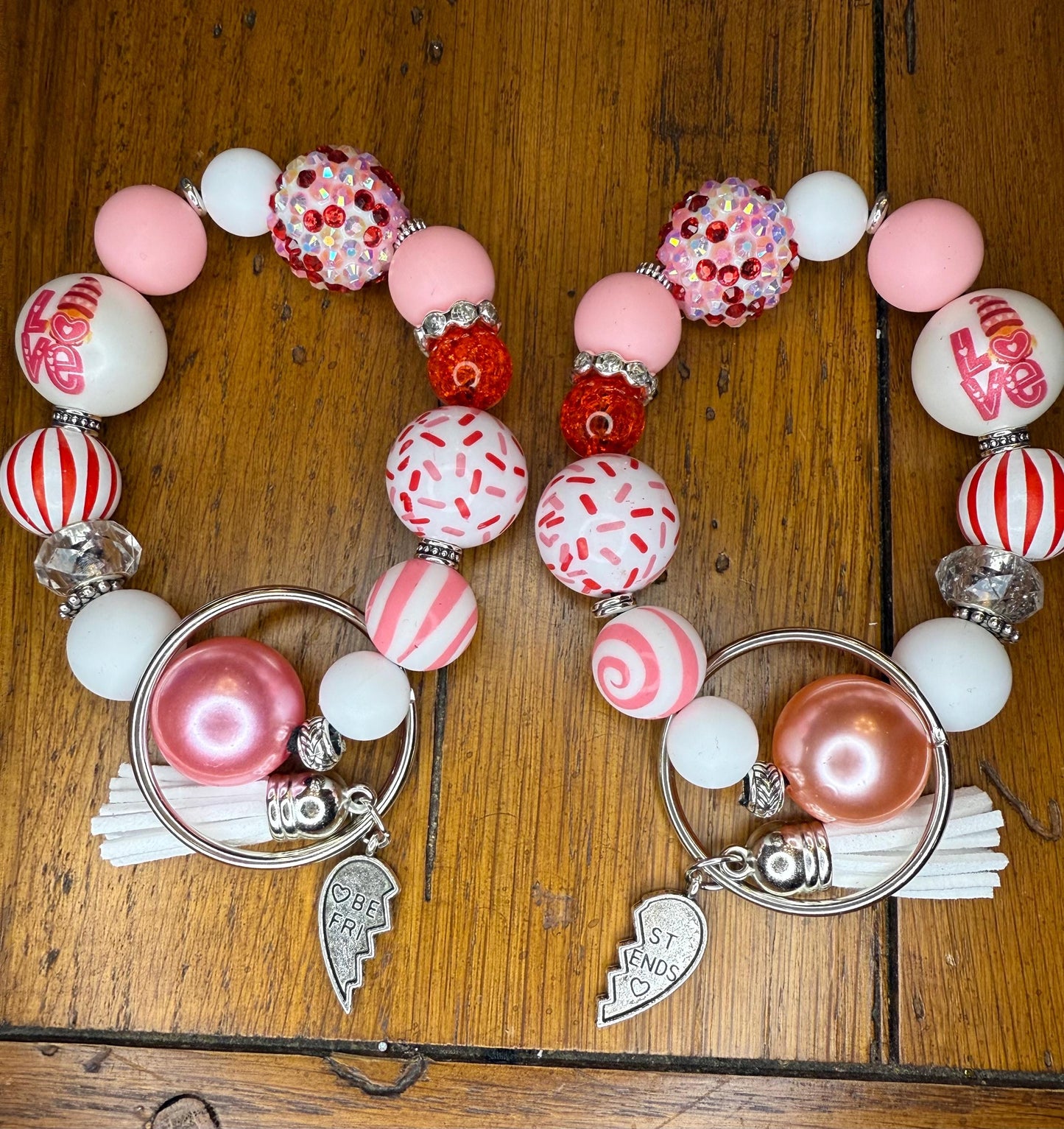 Bestie Keychain Set – Friendship Bracelets, Matching BFF Gift